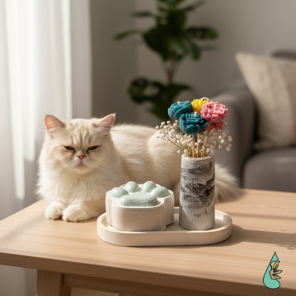Kit huellita con mascota en mesa