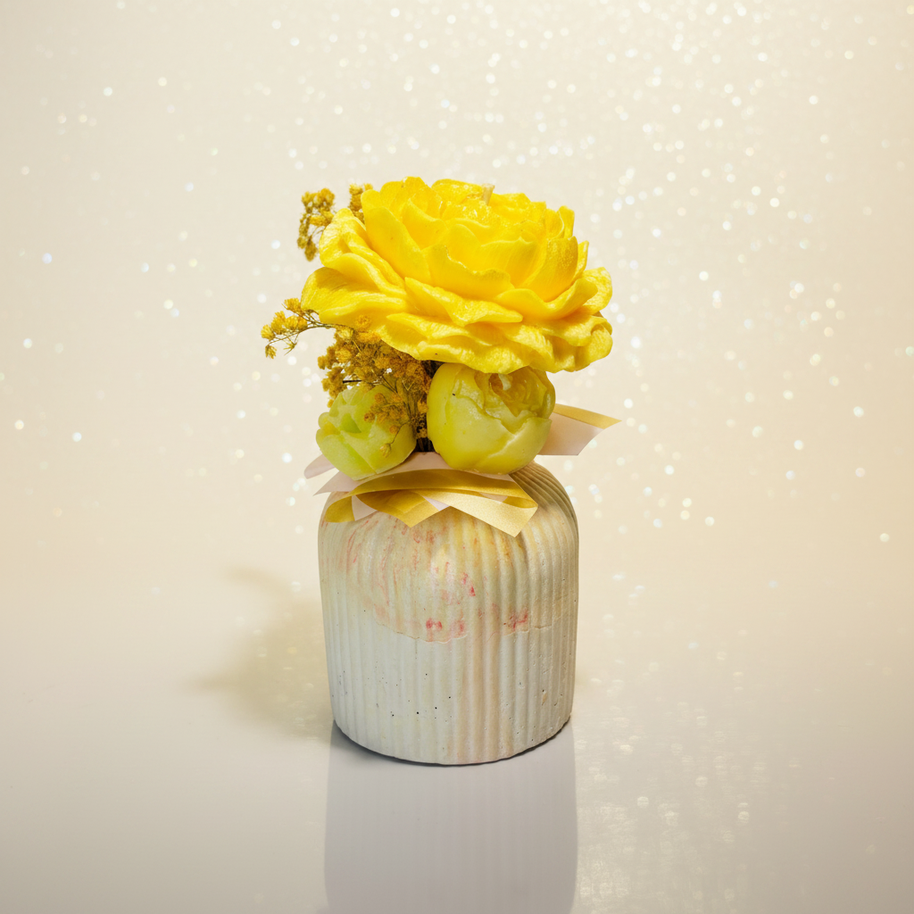 Rosa Eterna - Fondo Crema/Dorado